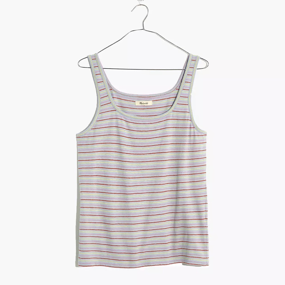 NWT Madewell square-neck tank top in stripe